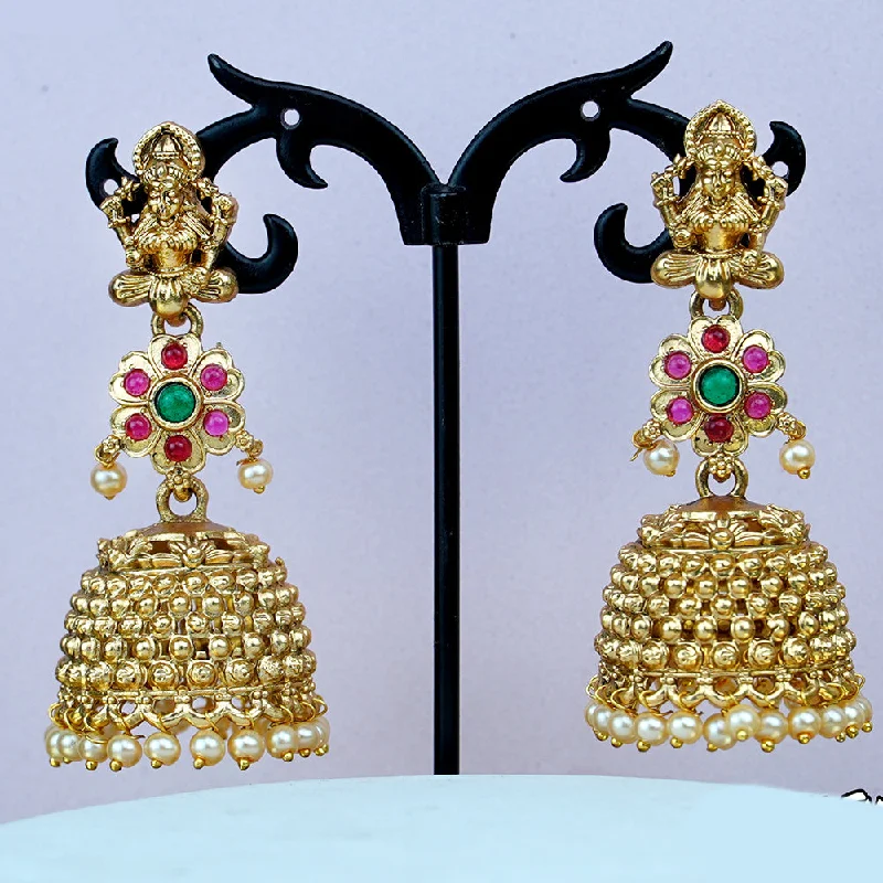 Elegant Hoop Earrings-Elegant Hoop Earrings-Diksha Collection Gold Plated Jhumki Earrings