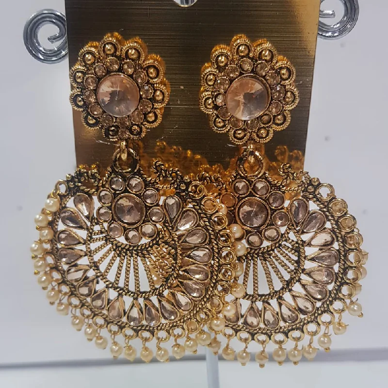 Luxury Pearl Earrings-Luxury Pearl Earrings-Shreeji Gold Plated Dangler Earrings