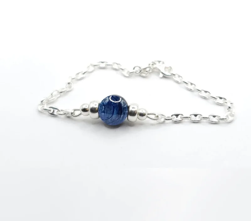 Men’s Stainless Steel Bracelet-KYANITE MINIMALIST BRACELET