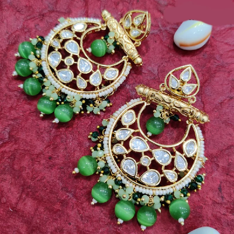 Sweet Earrings for Kids-Sweet Earrings for Kids-Jewel Addiction Gold Plated Kundan Dangler Earrings