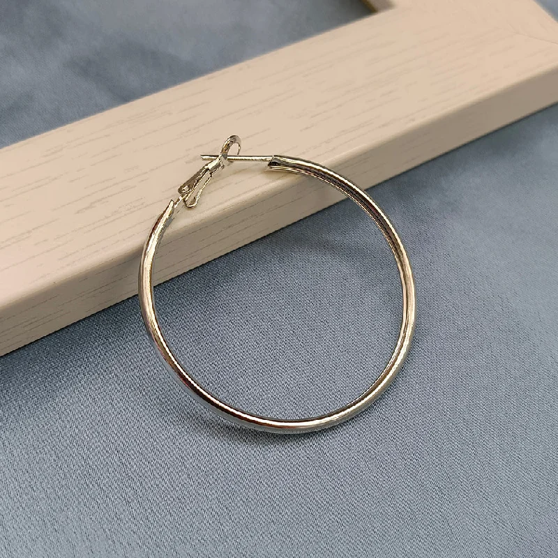 Twisted Hoop Earrings-Twisted Hoop Earrings-Viky Silver Plated Hoop Earrings