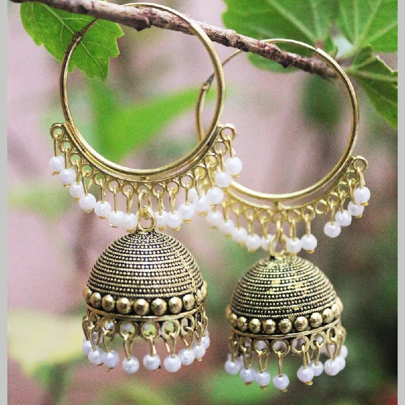 Custom Hoop Earrings-Custom Hoop Earrings-H K Fashion Gold Plated Jhumki Earrings