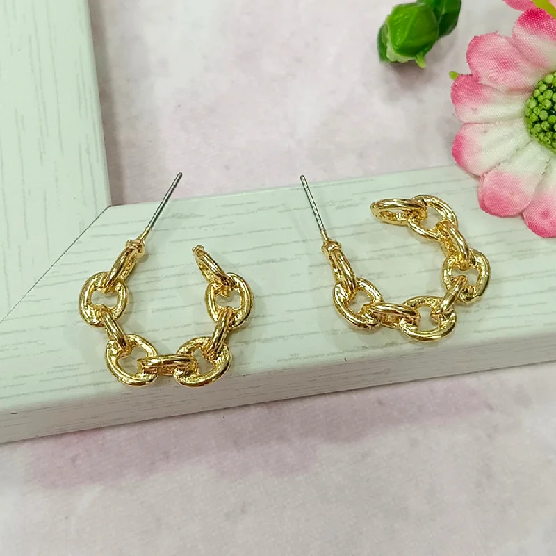 Chic Dangle Earrings-Chic Dangle Earrings-Infinity Jewels Gold Plated Hypoallergenic Nickel Free Hoop Earrings