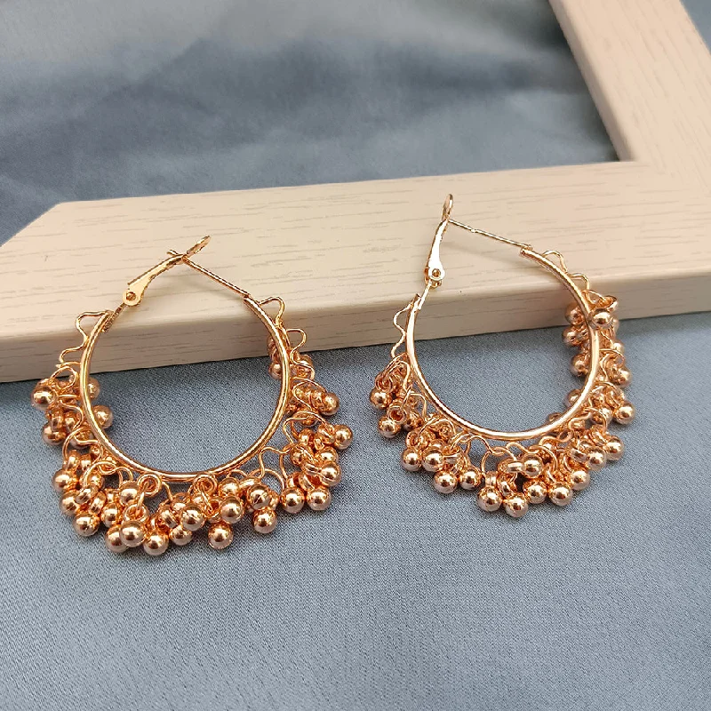 Sunflower Earrings-Sunflower Earrings-Viky Rose Gold Plated Hoop Earrings