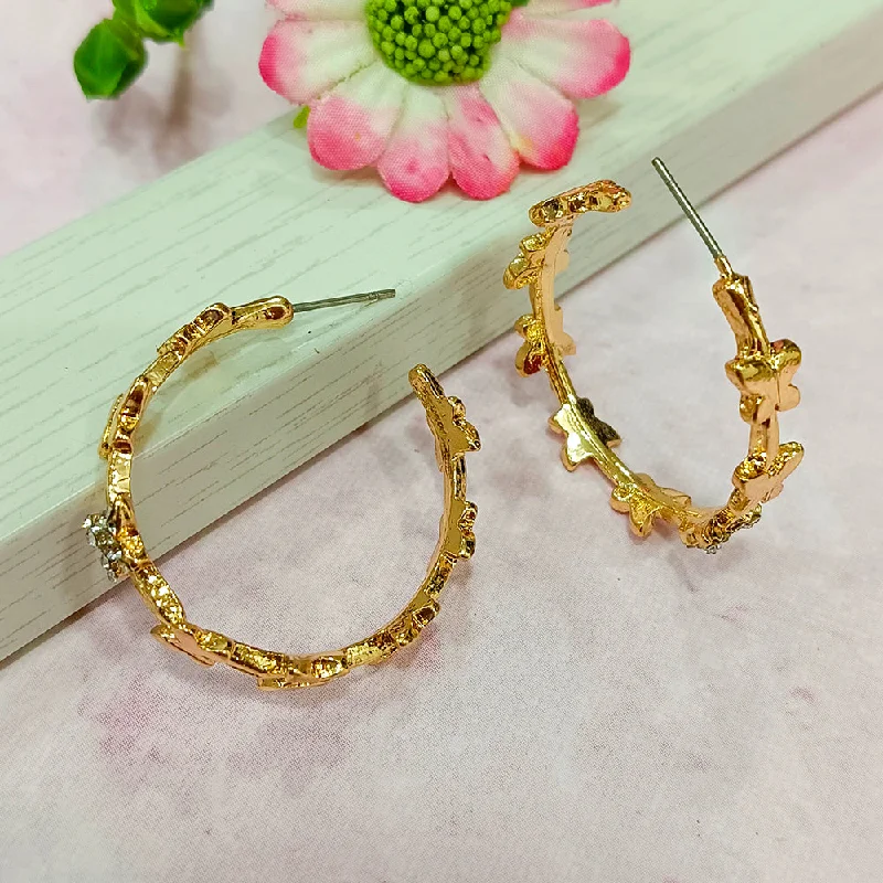 Oval Shape Earrings-Oval Shape Earrings-Infinity Jewels Gold Plated Hypoallergenic Nickel Free Hoop Earrings