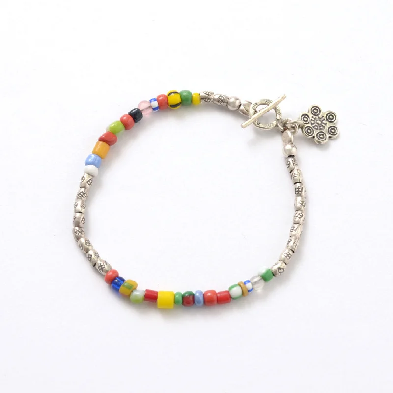 Custom Charm Bangle Bracelet-PHADUA / African bead bracelet