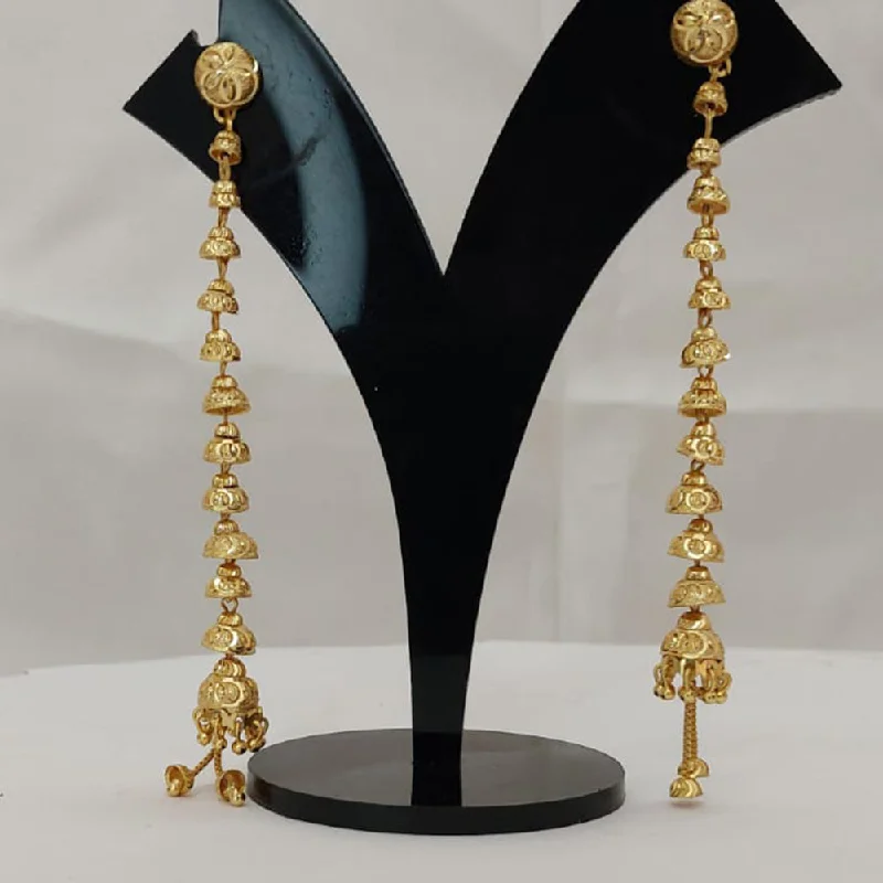 Glitter Earrings-Glitter Earrings-Pari Art Jewellery Gold Forming Dangler Earrings