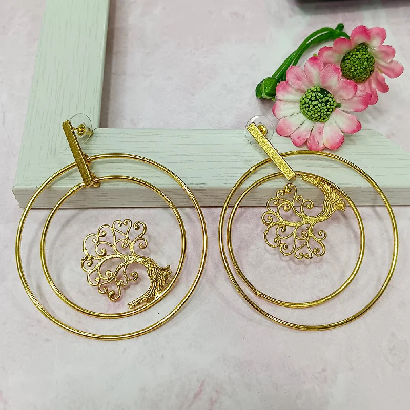 Bridesmaid Earrings-Bridesmaid Earrings-Infinity Jewels Gold Plated Hypoallergenic Nickel Free Hoop Earrings