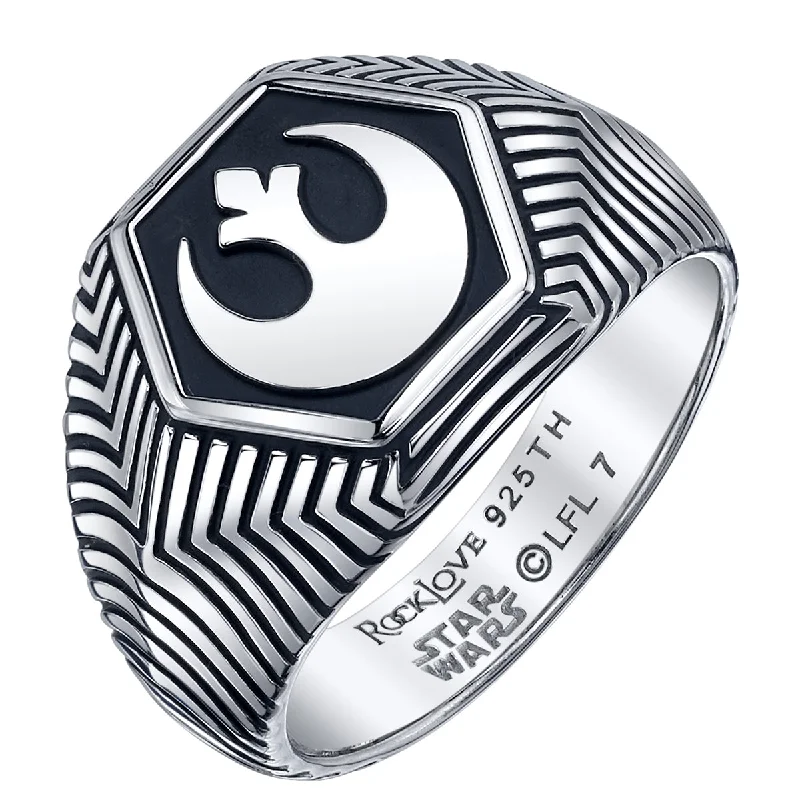 Women’s Rose Gold Ring-Star Wars X RockLove Rebel Alliance Signet Ring