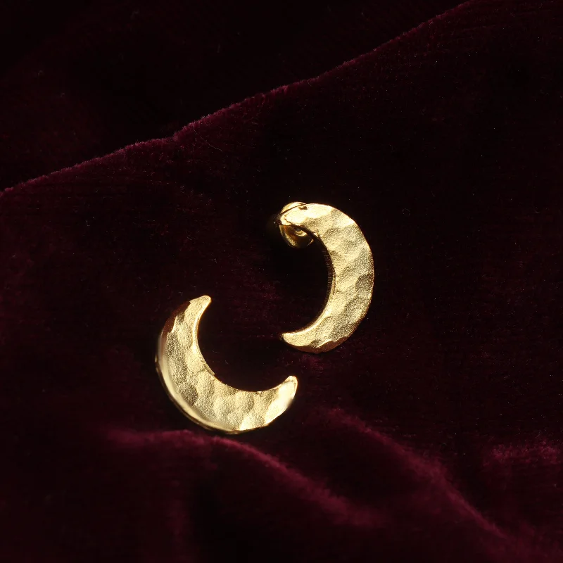 Long Dangle Earrings-Long Dangle Earrings-Nipura Golden Crescent Glow Earrings