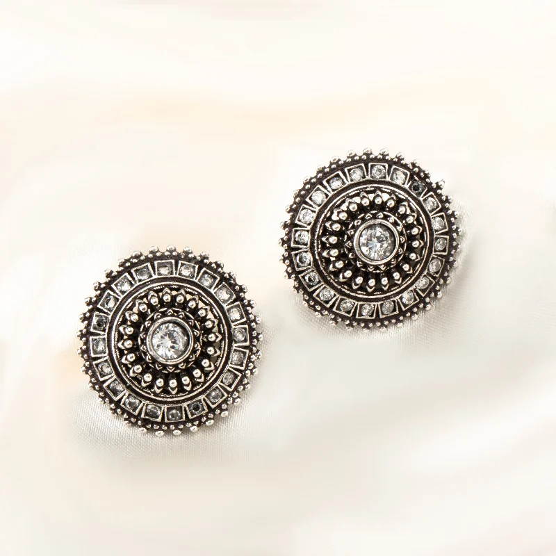 Swarovski Crystal Earrings-Swarovski Crystal Earrings-Nipura Mandala Stud Earrings