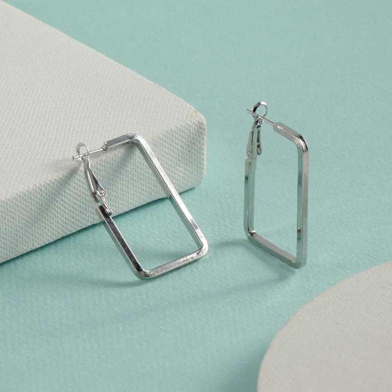 Small Dangle Earrings-Small Dangle Earrings-Nipura Silver Juliet Small Hoops