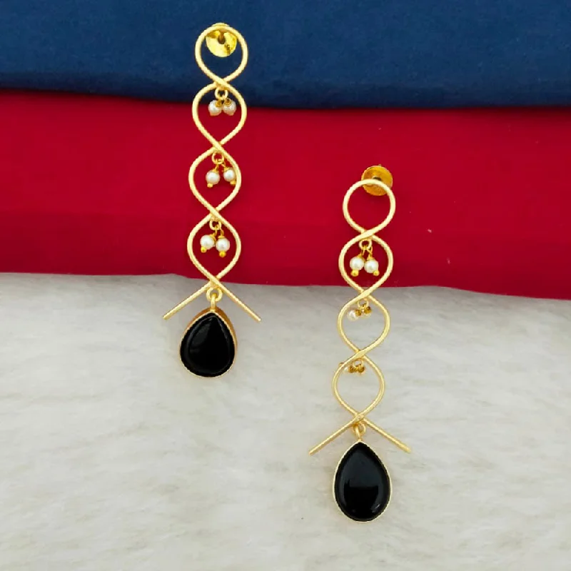 Trendy Drop Earrings-Trendy Drop Earrings-Marudhar Creations Gold Plated Matte Finish Dangler Earrings