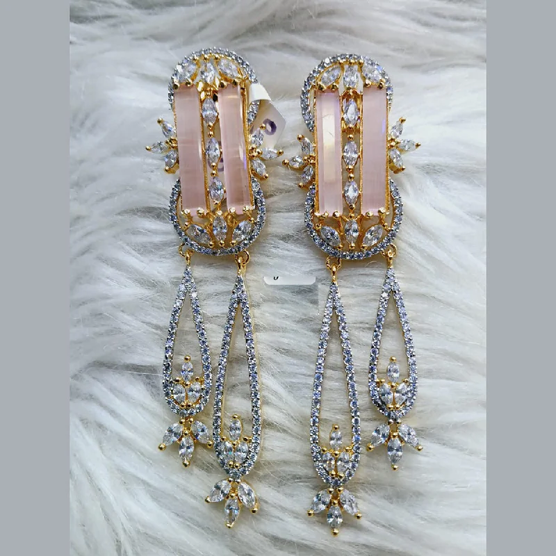 Luxury Crystal Earrings-Luxury Crystal Earrings-Jain Jewellers Gold Plated AD Dangler Earrings