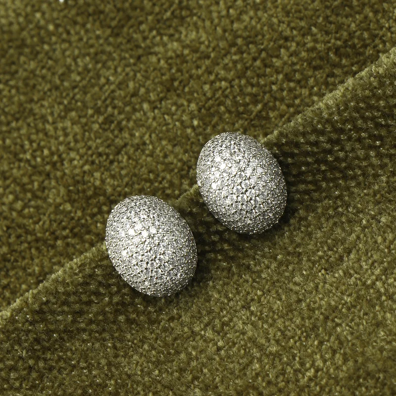 Simple Drop Earrings-Simple Drop Earrings-Nipura Silver Glory Crystals Stud Earrings