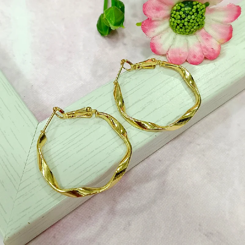 Party Earrings-Party Earrings-Infinity Jewels Gold Plated Hypoallergenic Nickel Free Hoop Earrings