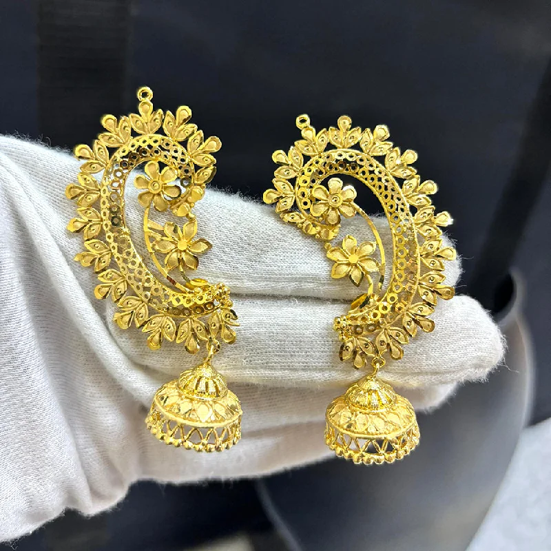 Vintage Gold Earrings-Vintage Gold Earrings-Pari Art Jewellery Gold Forming Dangler Earrings