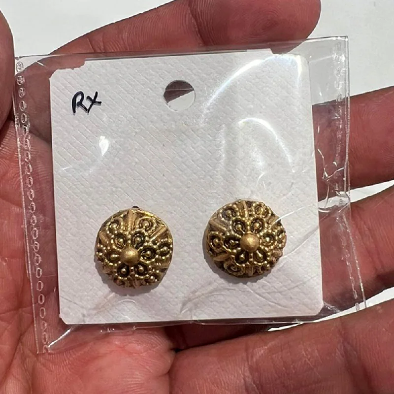 Lightweight Earrings-Lightweight Earrings-Shrisha Gold Plated Stud Earrings