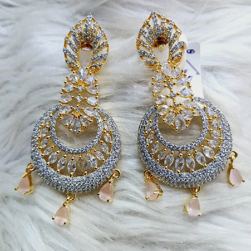 Party Earrings-Party Earrings-Jain Jewellers Gold Plated AD Dangler Earrings