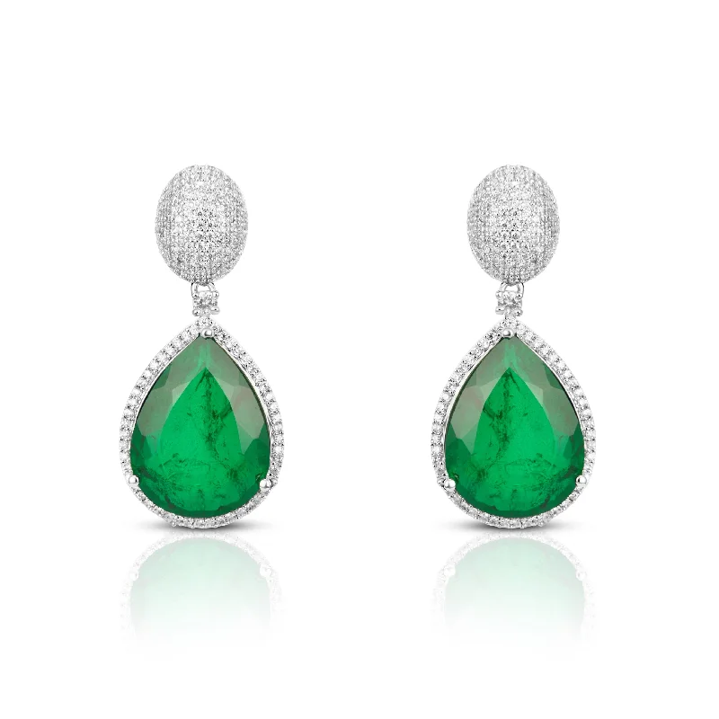 Geometric Earrings for Women-Geometric Earrings for Women-Nipura Ezmeralda Zirconia Danglers