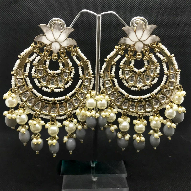 Statement Earrings for Casual Wear-Statement Earrings for Casual Wear-Deep Enterprises Gold Plated Dangler Earrings