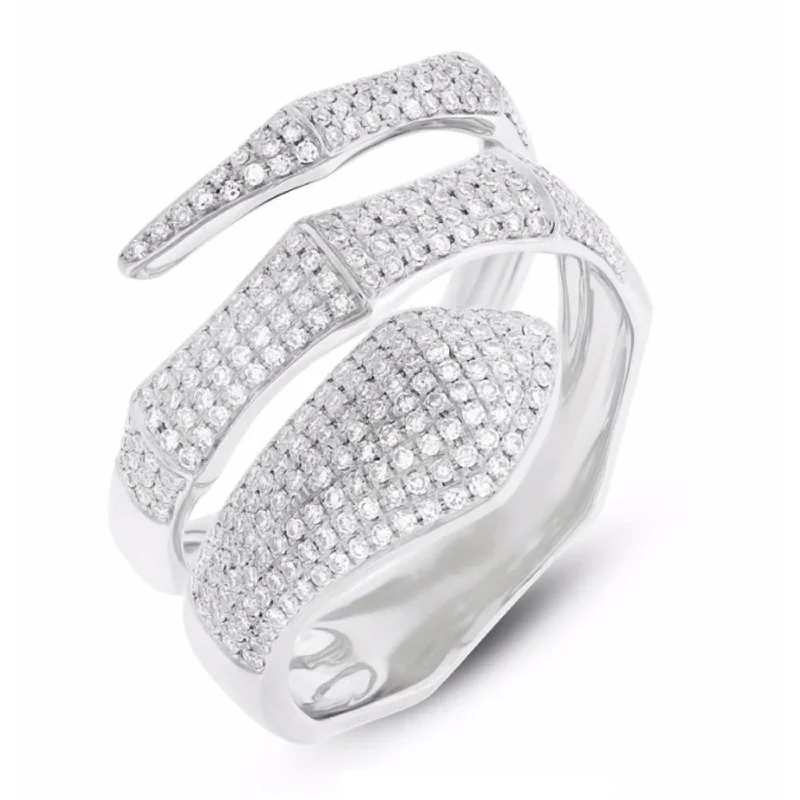 Wedding Ring Set for Women-Diamond Snake Ring