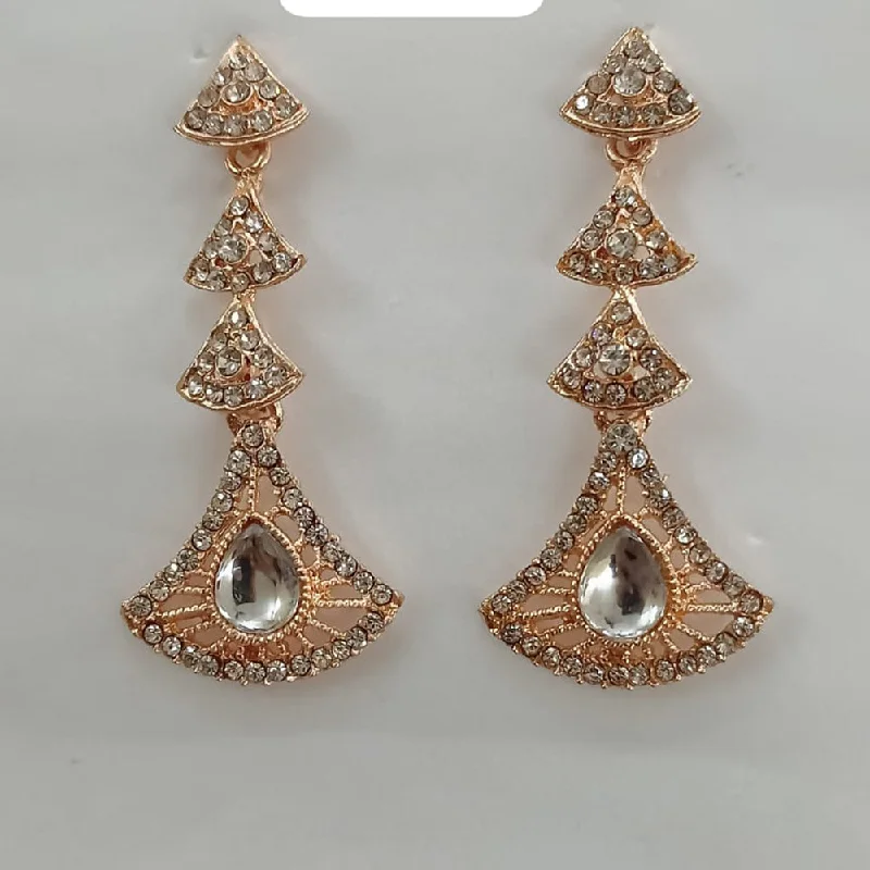 Statement Earrings for Evening-Statement Earrings for Evening-Khushboo Jewellers Austrian Stone Dangler Earrings