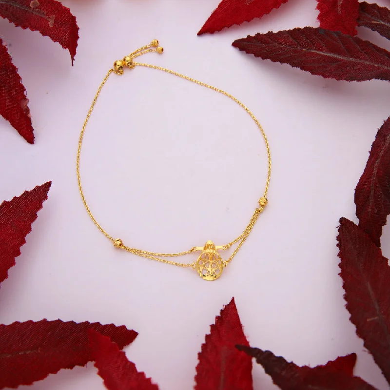 Custom Gold Bracelet for Mom-Gold Adjustable Bracelet 21KT - FKJBRL21KM10008