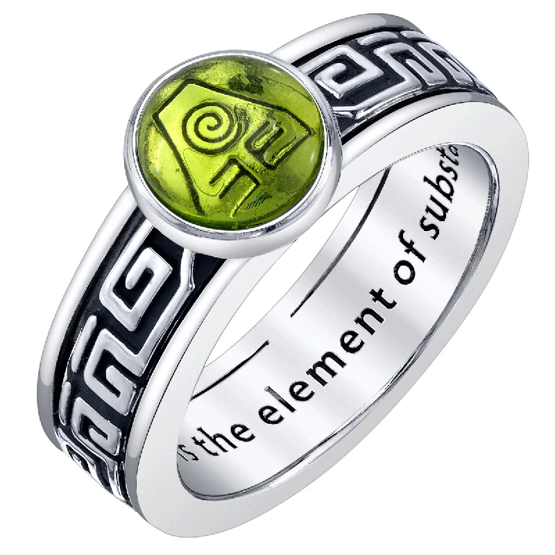 Platinum Wedding Ring-Avatar The Last Airbender X RockLove Earthbender Spinner Ring