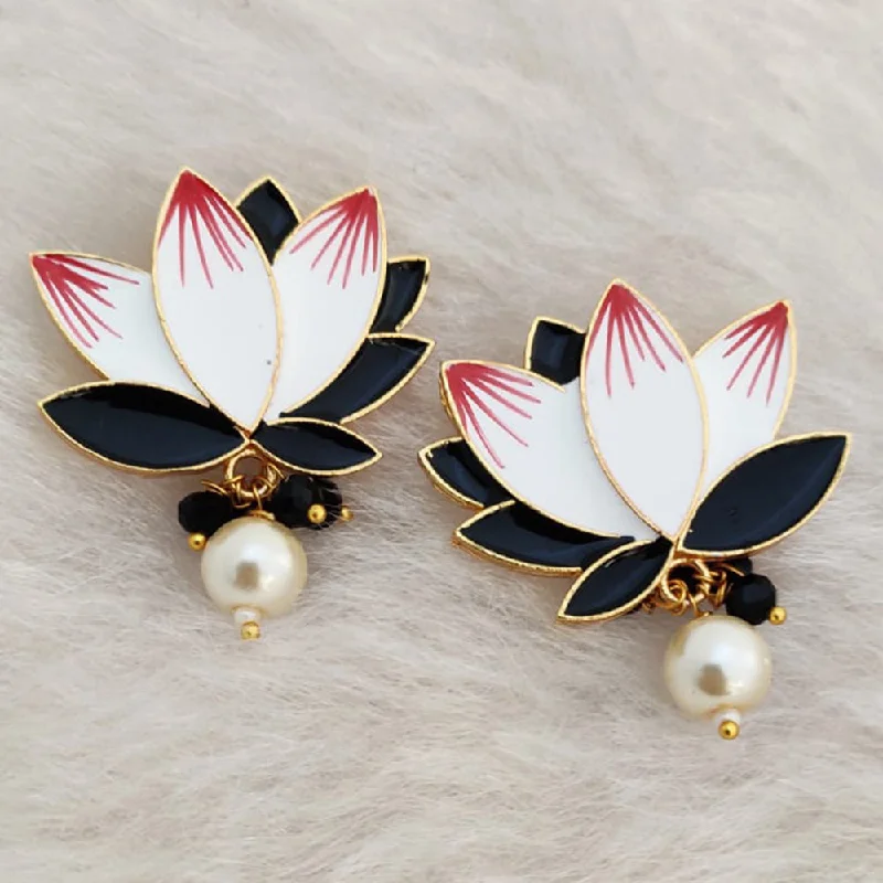 Elegant Wedding Earrings-Elegant Wedding Earrings-Marudhar Creations Gold Plated Matte Finish Stud Earrings