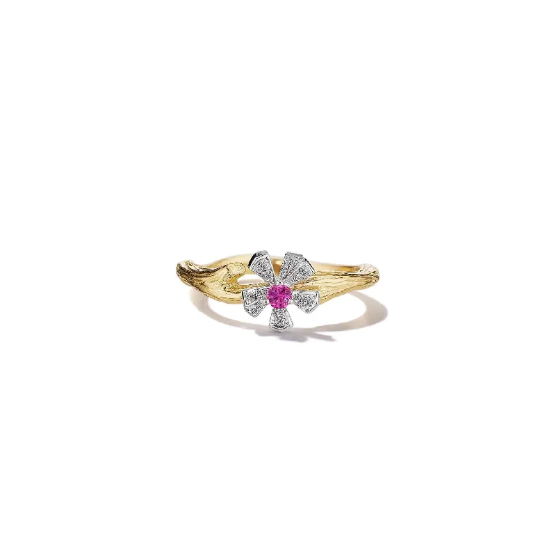 Bohemian Gemstone Ring-Wonderland Stackable Orchid Ring