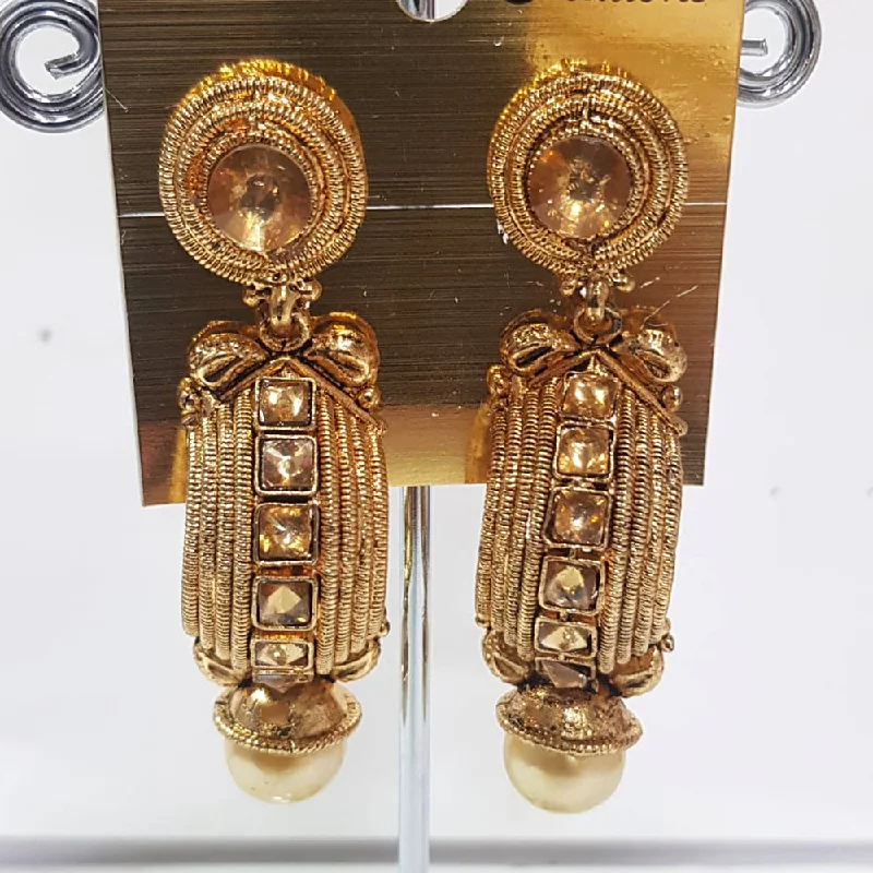 Statement Earrings for Evening-Statement Earrings for Evening-Shreeji Gold Plated Dangler Earrings