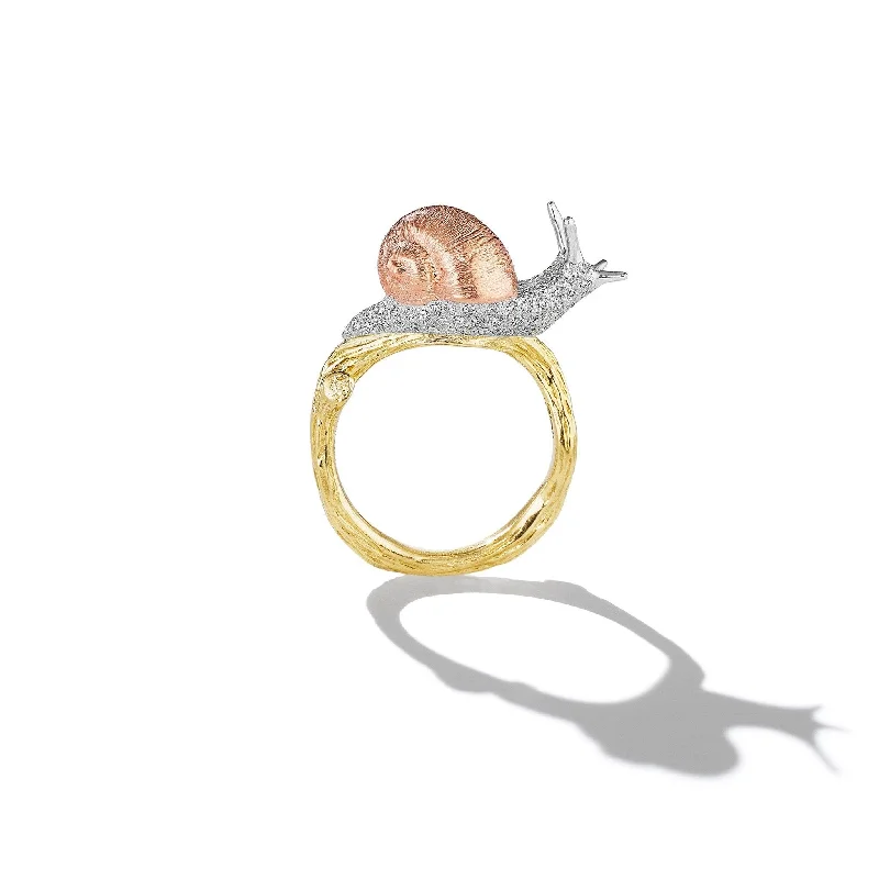 Boho Style Ring-Wonderland Snail Diamond Ring