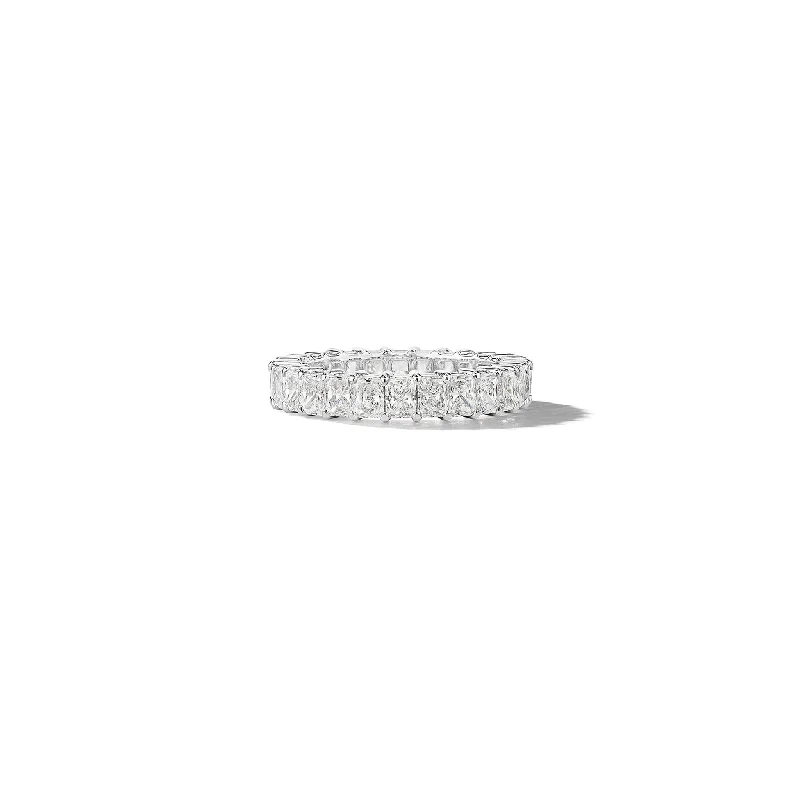 Classic Wedding Band Set-Radiant Cut Diamond Eternity Ring