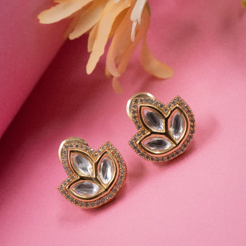 Ethnic Style Earrings-Ethnic Style Earrings-Nipura Zirconia Lucky Fleur Earrings