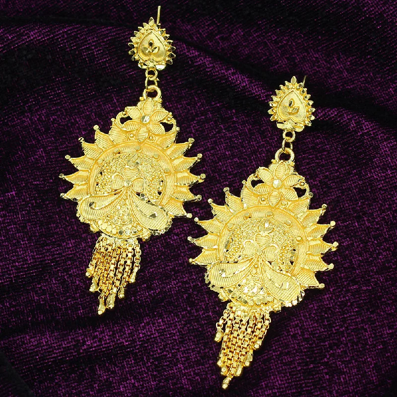 Silver Teardrop Earrings-Silver Teardrop Earrings-Mahavir Dye Forming Gold Dangler Earrings