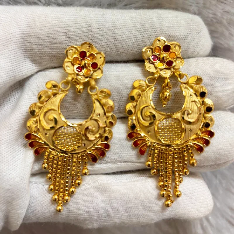 Elegant Vintage Earrings-Elegant Vintage Earrings-Pari Art Jewellery Forming Gold Dangler Earrings