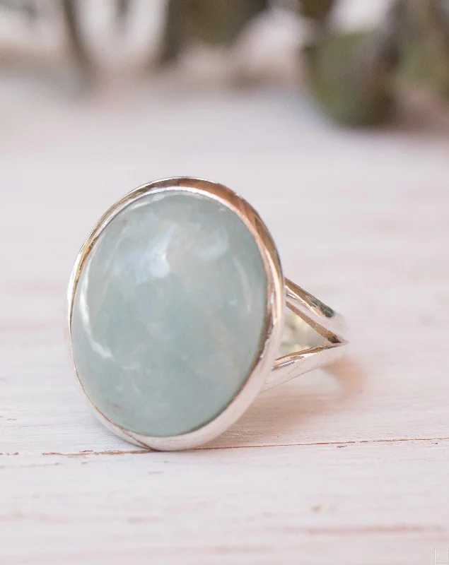 Custom Birthstone Ring for Mom-Aquamarine Ring ~ Sterling Silver 925 ~ MR168