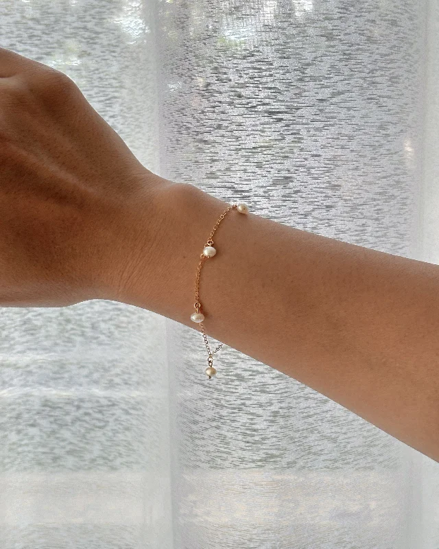 Stackable Bangles Bracelet-Kimberly Pearl Bracelet