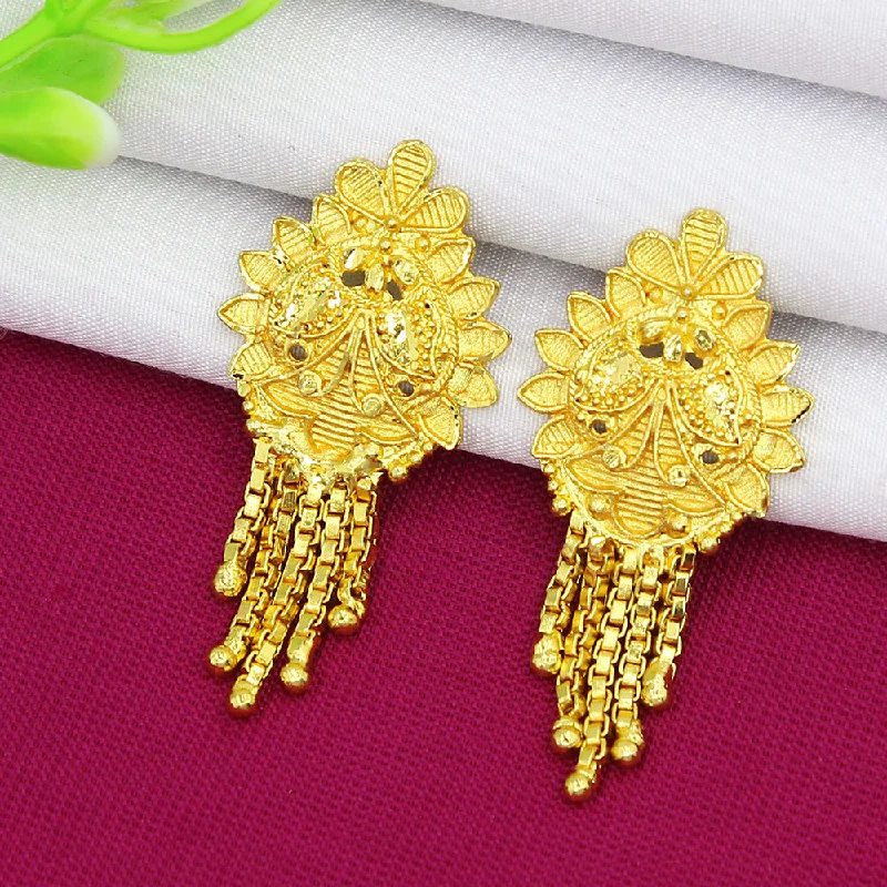 Large Hoop Earrings-Large Hoop Earrings-Mahavir Dye Gold Dangler Earrings