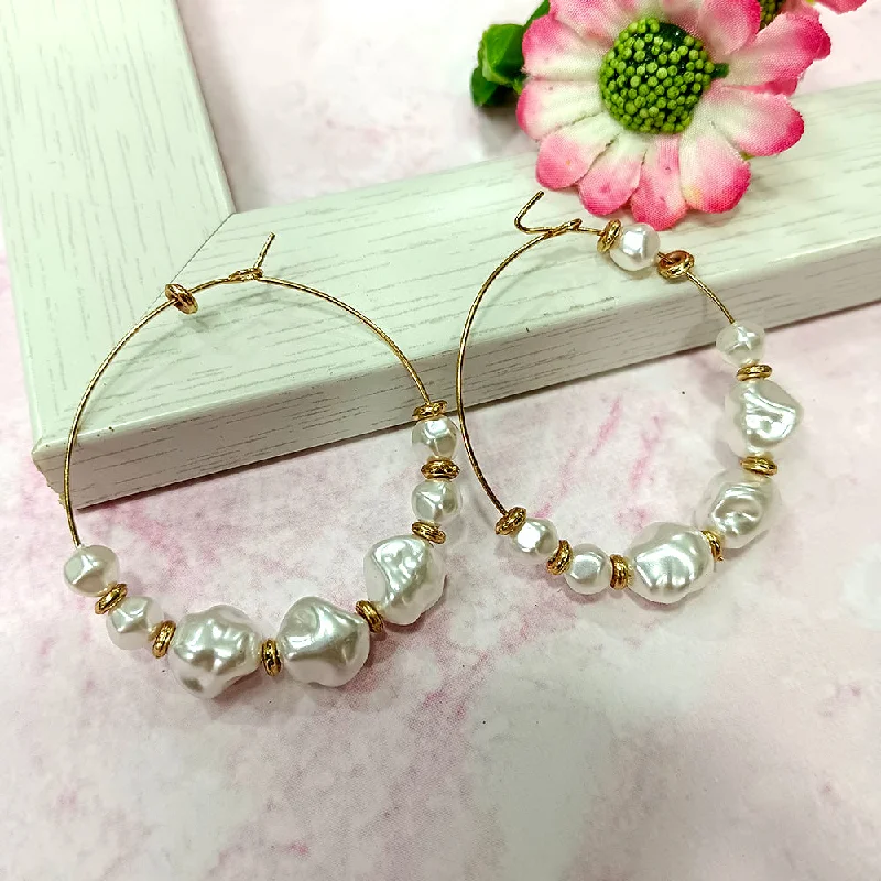 Trendy Earrings for Young Women-Trendy Earrings for Young Women-Infinity Jewels Gold Plated Hypoallergenic Nickel Free Hoop Earrings