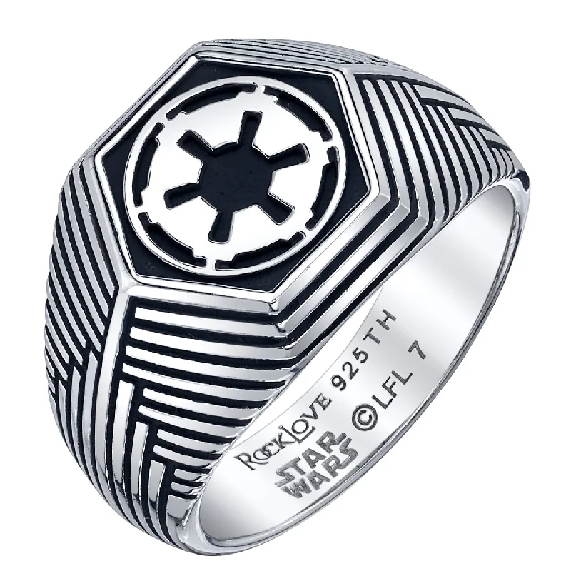 Custom Diamond Ring-Star Wars X RockLove Imperial Signet Ring