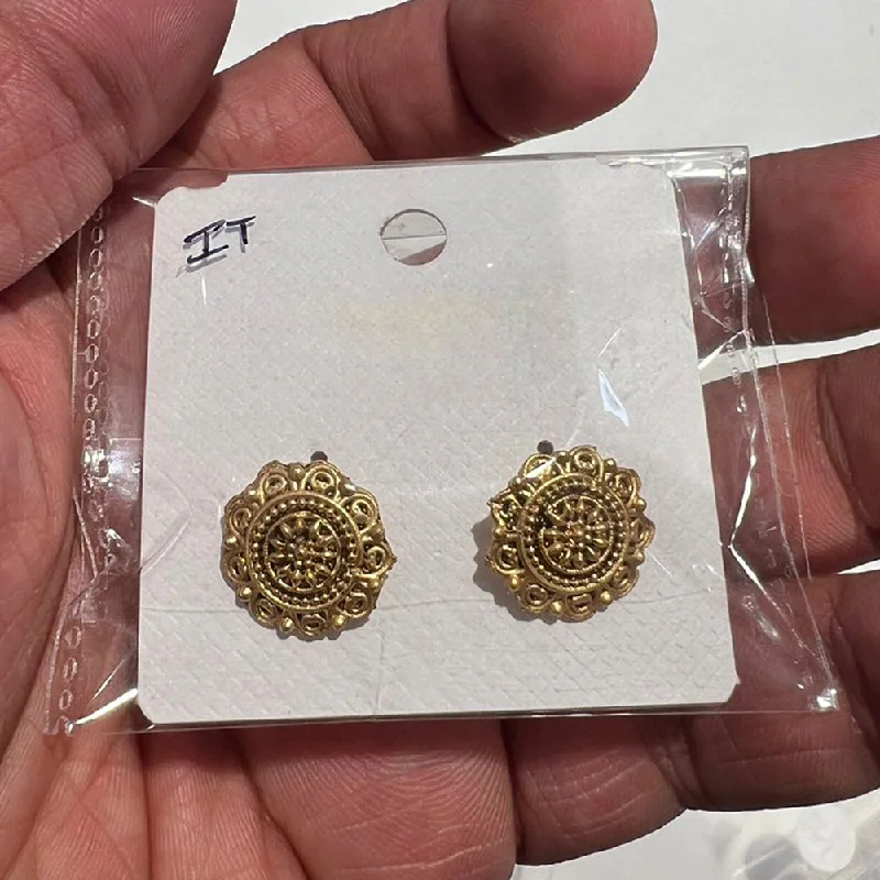 Luxury Gold Earrings-Luxury Gold Earrings-Shrisha Gold Plated Stud Earrings