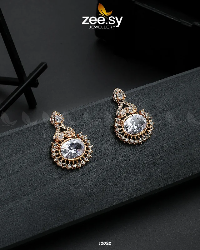 Lightweight Earrings-Lightweight Earrings-Golden Aaina-e-Dil