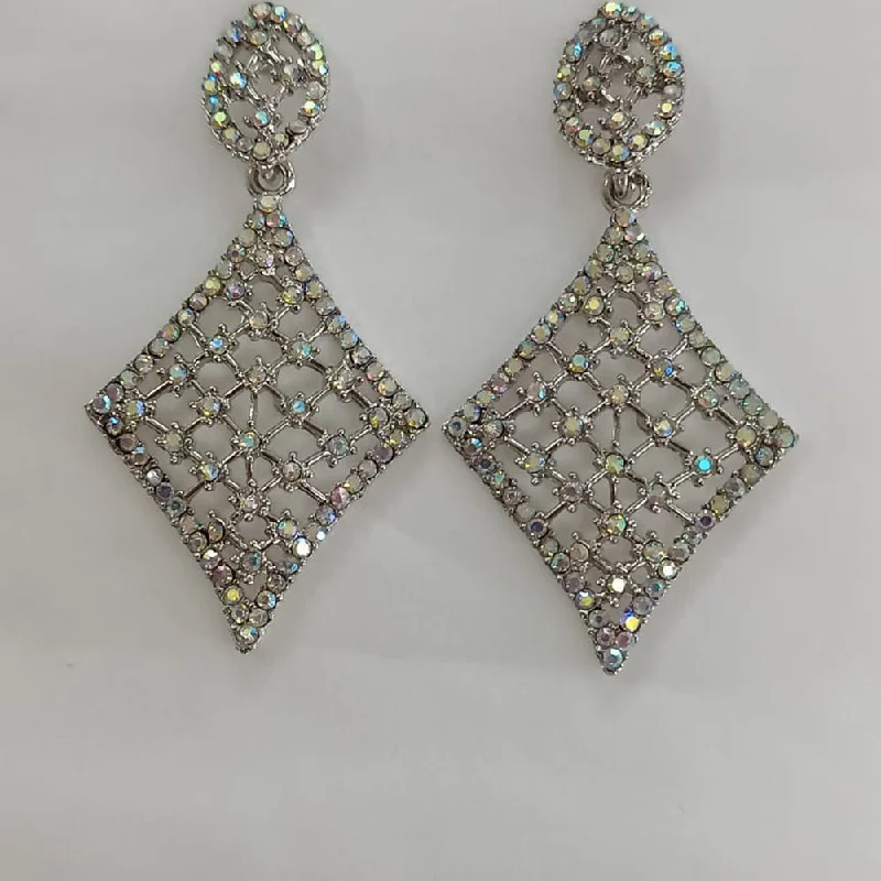 Women’s Crystal Earrings-Women’s Crystal Earrings-Khushboo Jewellers Austrian Stone Dangler Earrings