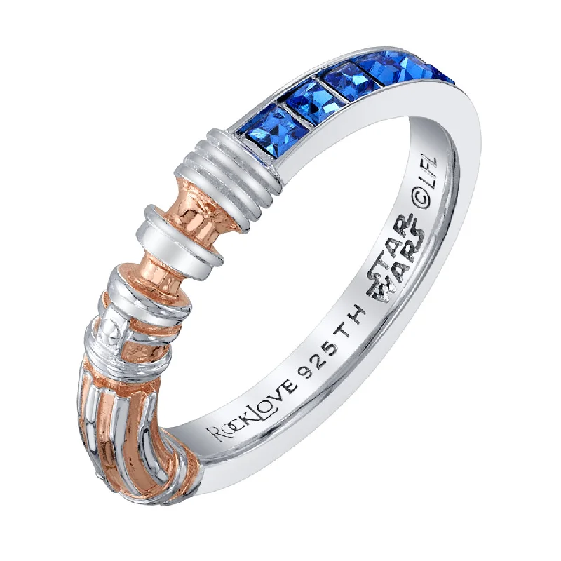 Women’s Gemstone Ring-Star Wars X RockLove Leia Organa Crystal Lightsaber Ring