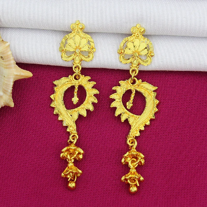 Silver Crystal Earrings-Silver Crystal Earrings-Mahavir Dye Gold Dangler Earrings