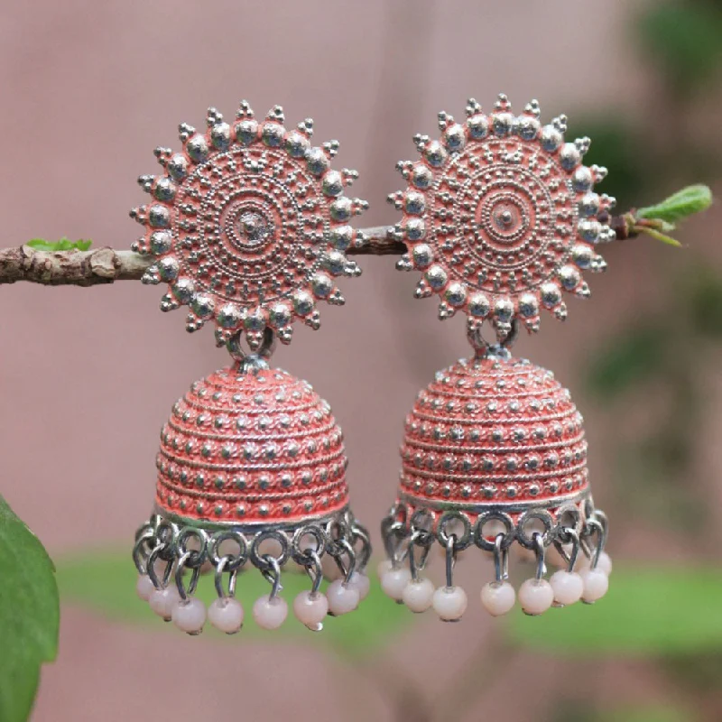 Boho Drop Earrings-Boho Drop Earrings-H K Fashion Oxidised Plated Jhumki Earrings