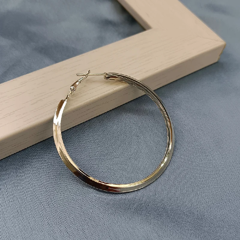 Simple Drop Earrings-Simple Drop Earrings-Viky Silver Plated Hoop Earrings