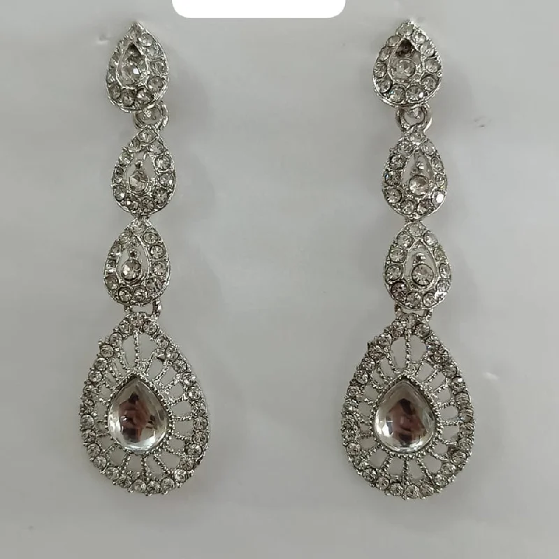 Chic Ear Cuffs Earrings-Chic Ear Cuffs Earrings-Khushboo Jewellers Austrian Stone Dangler Earrings